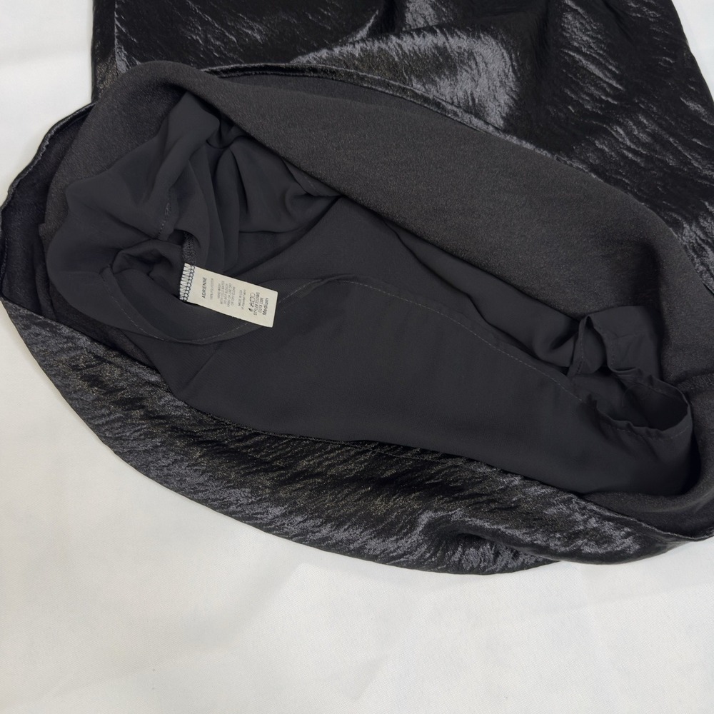 Adrienne M Silky Satin Charmeuse Midi Skirt Luxury Old Money Interview Timeless - Picture 6 of 8